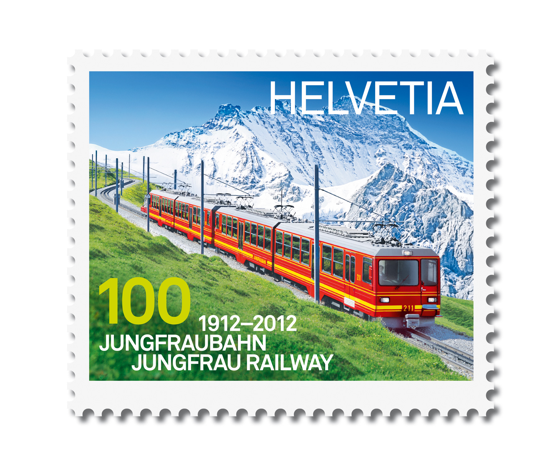 Briefmarke 100 Jahre Jungfraubahn