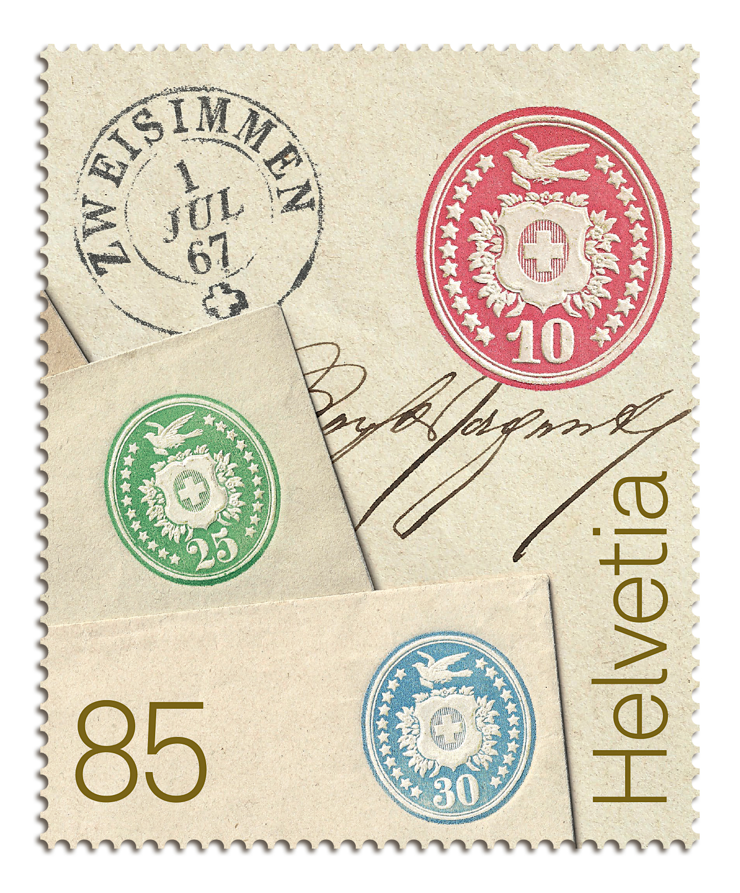 Briefmarke 150 Jahre Tübli-Briefe